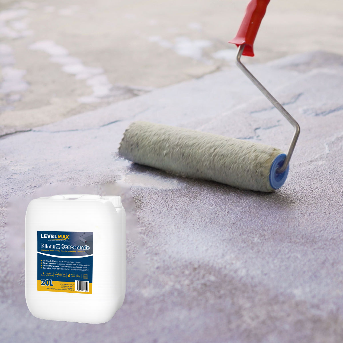 LEVELMAX Primer X Concentrate – Water-Based Acrylic Surface Primer 20L